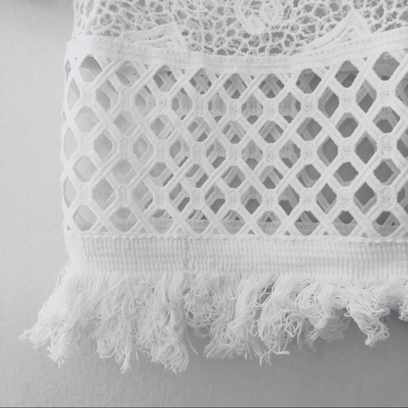 New! Crochet 3/4 Sleeve Fringe Cover - Picture 5 of 8